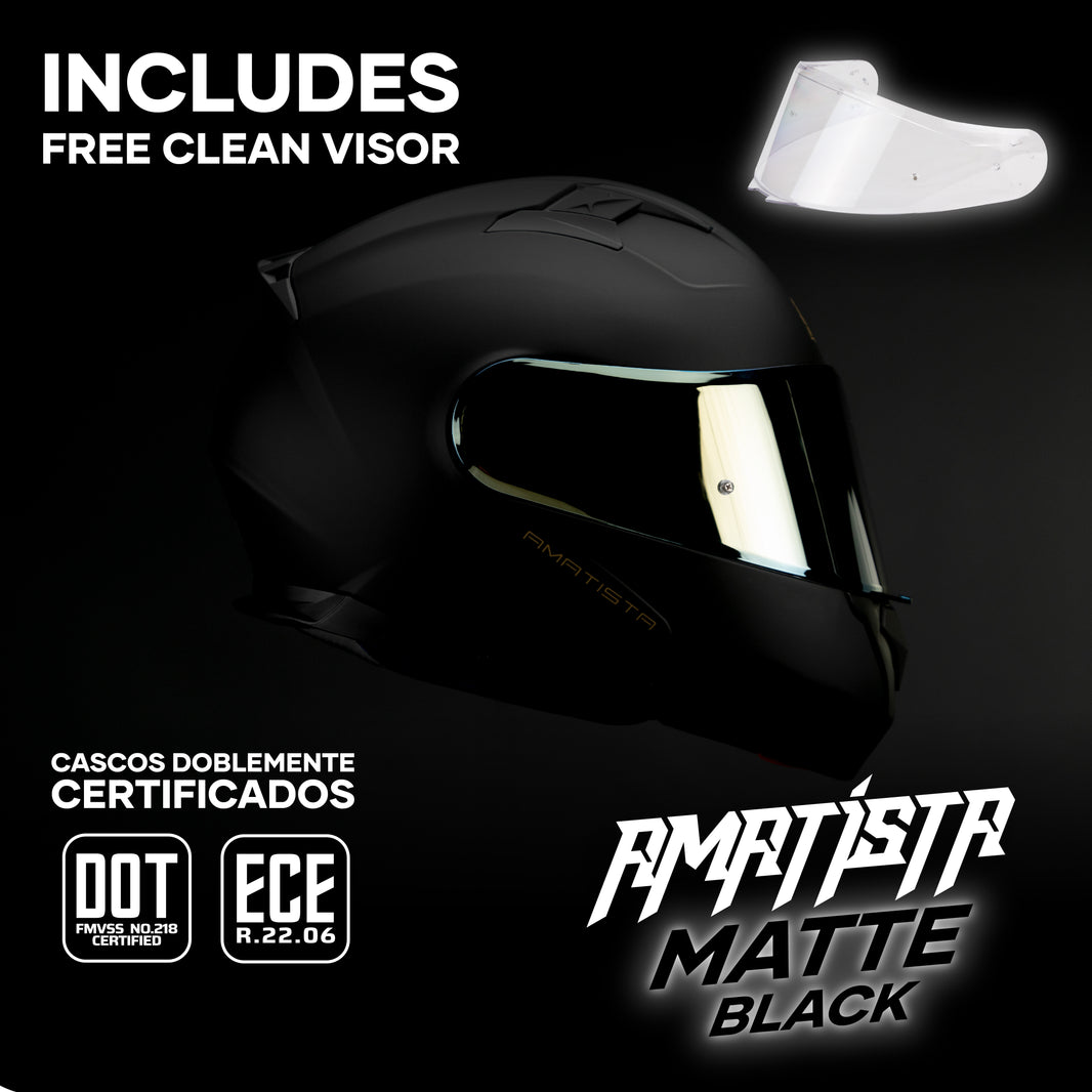 AMETHYST BLACK HELMET | Matte Finish