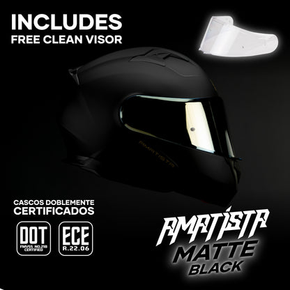 AMETHYST BLACK HELMET | Matte Finish