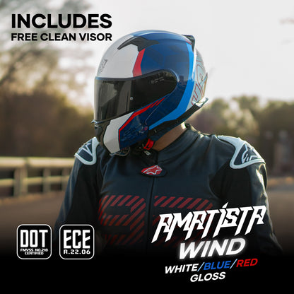 AMETHYST WIND WHITE HELMET | Glossy Finish