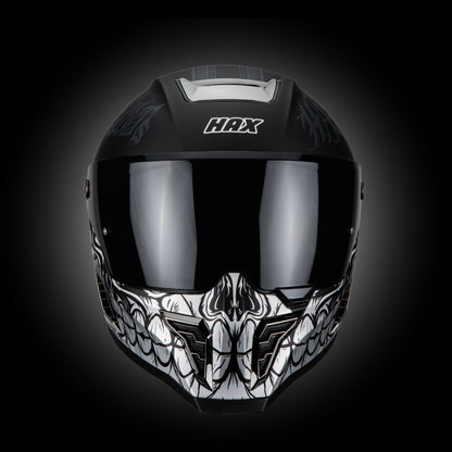 BLACK PEARL BANDIT SILVER HELMET | Matte Finish