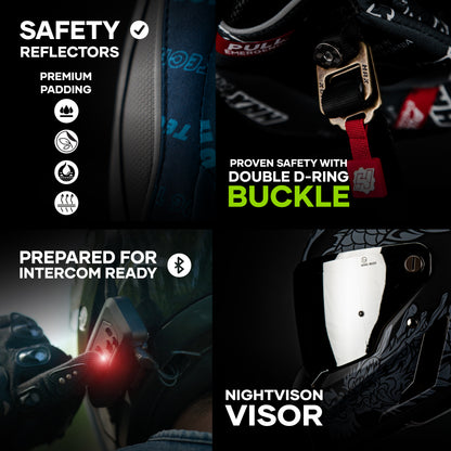 BLACK PEARL DRAGON SIVER HELMET | Matte Finish