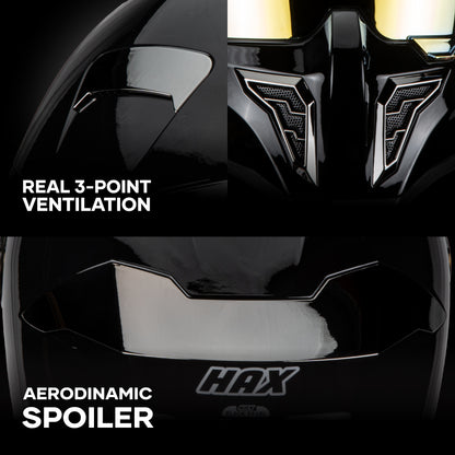 BLACK PEARL BLACK HELMET | Glossy Finish