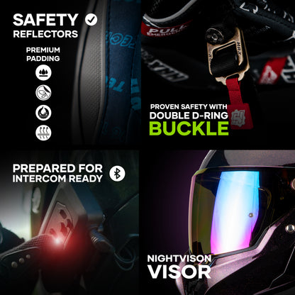 BLACK PEARL SPARKLE WINE HELMET | Glossy Finish