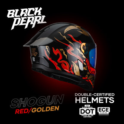 BLACK PEARL RED SHOGUN HELMET | Glossy Finish