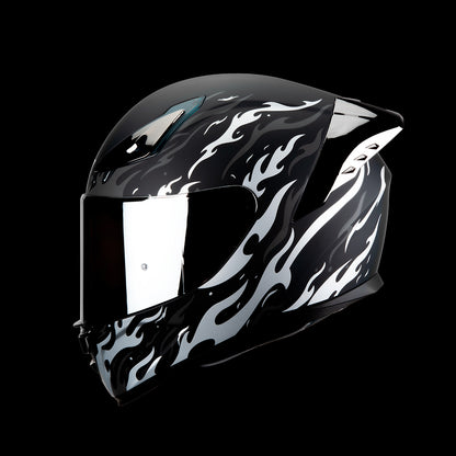 ONIX FLAME SILVER HELMET | Matte Finish
