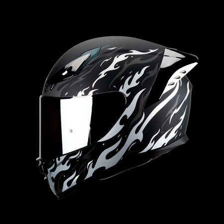 ONIX FLAME SILVER HELMET | Matte Finish