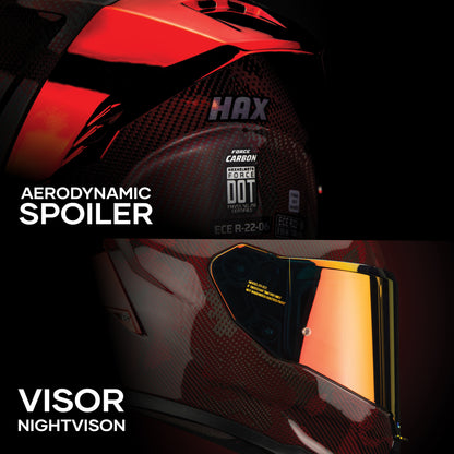 FORCE CARBON CAMUFLAGE SCARLET HELMET | Glossy Finish