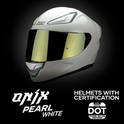 ONIX PEARL WHITE HELMET | Glossy Finish