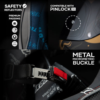 ONIX FLAME GOLDEN HELMET | Matte Finish