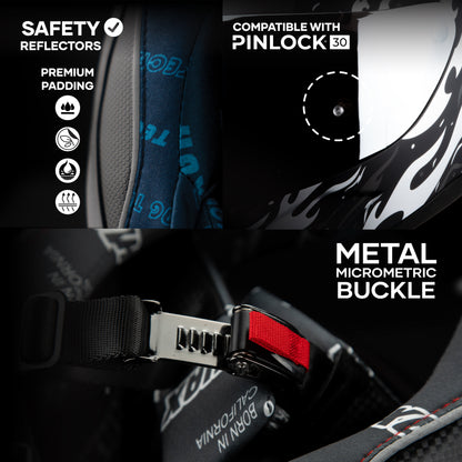 ONIX FLAME SILVER HELMET | Matte Finish