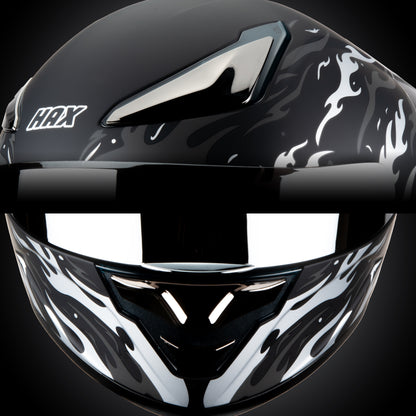 ONIX FLAME SILVER HELMET | Matte Finish