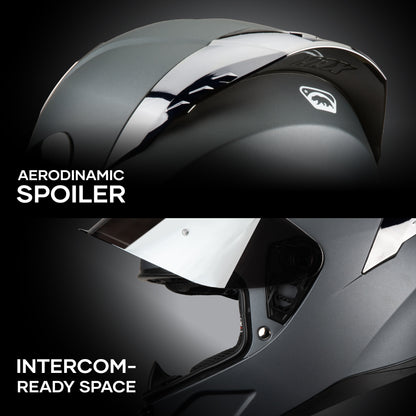 ONIX GUN METAL HELMET | Matte Finish