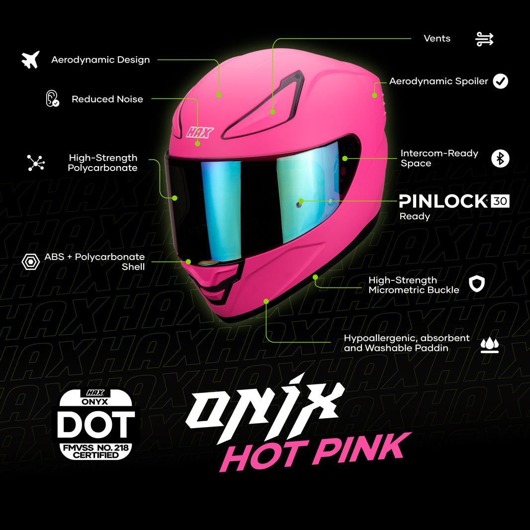 ONIX HOT PINK HELMET | Matte Finish