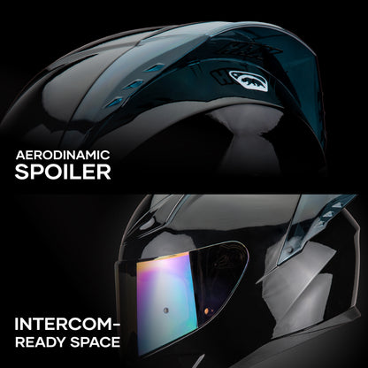 ONIX BLACK HELMET | Glossy Finish