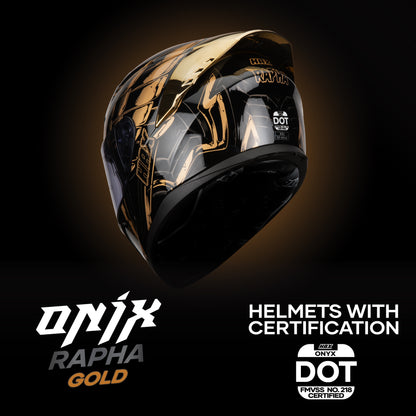 ONIX RAPHA GOLD HELMET | Glossy Finish