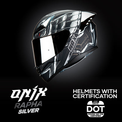ONIX RAPHA SILVER HELMET | Glossy Finish
