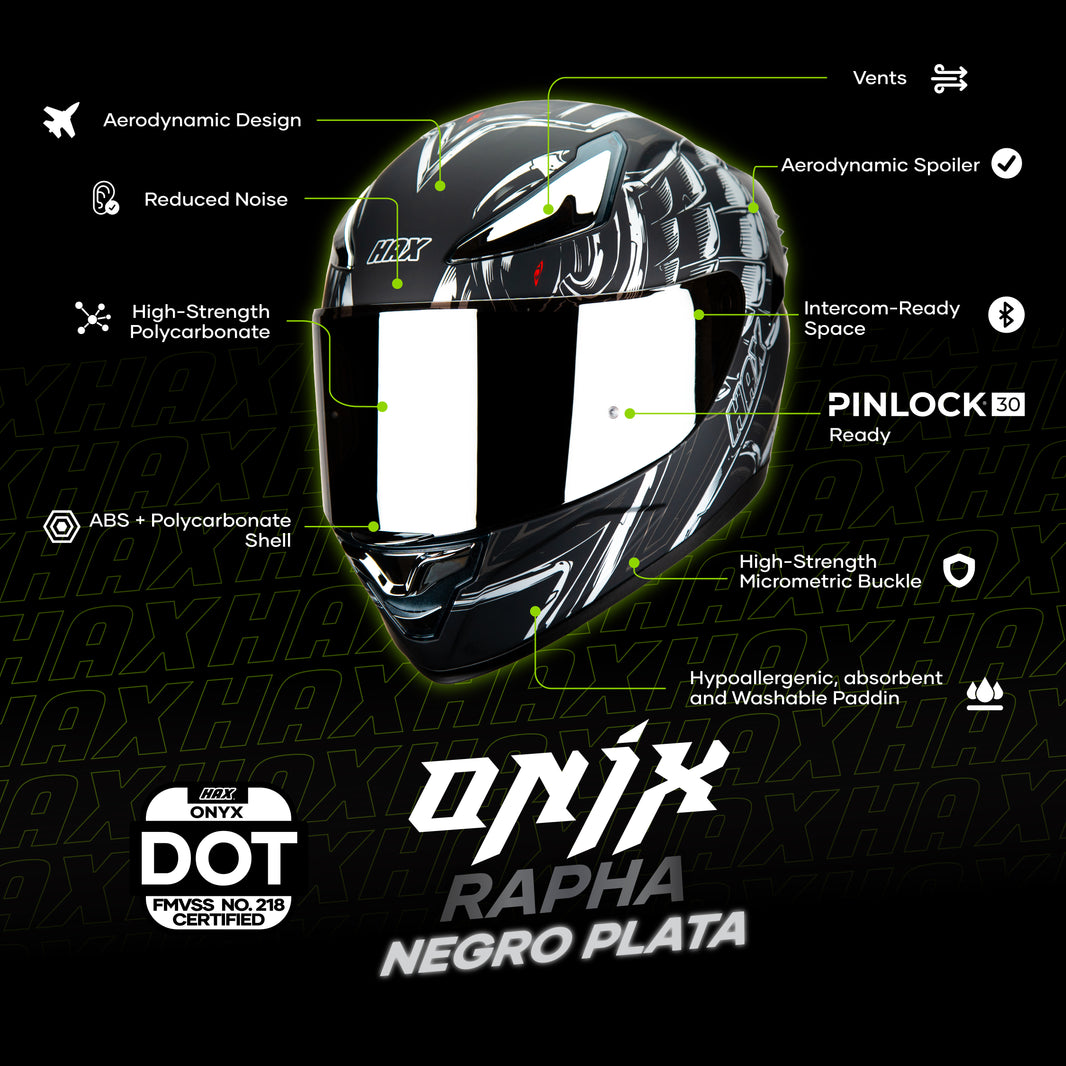 ONIX RAPHA SILVER HELMET | Glossy Finish