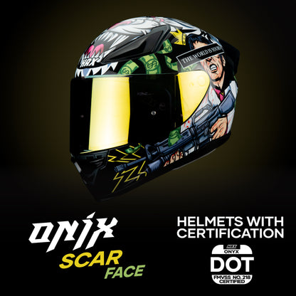 ONIX SCAR FACE HELMET | Matte Finish