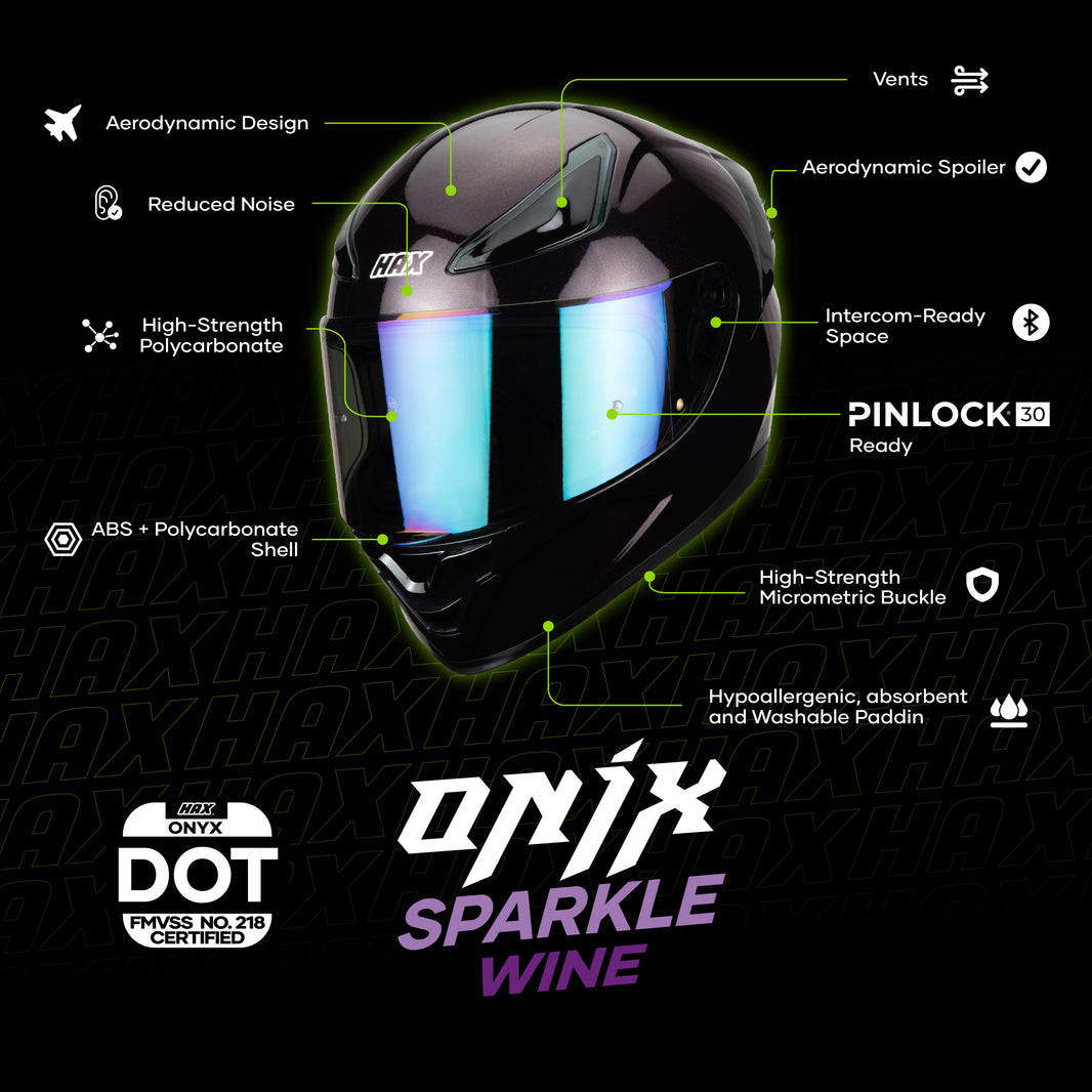 ONIX SPARKLE WINE HELMET | Glossy Finish