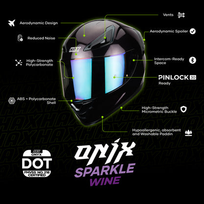 ONIX SPARKLE WINE HELMET | Glossy Finish