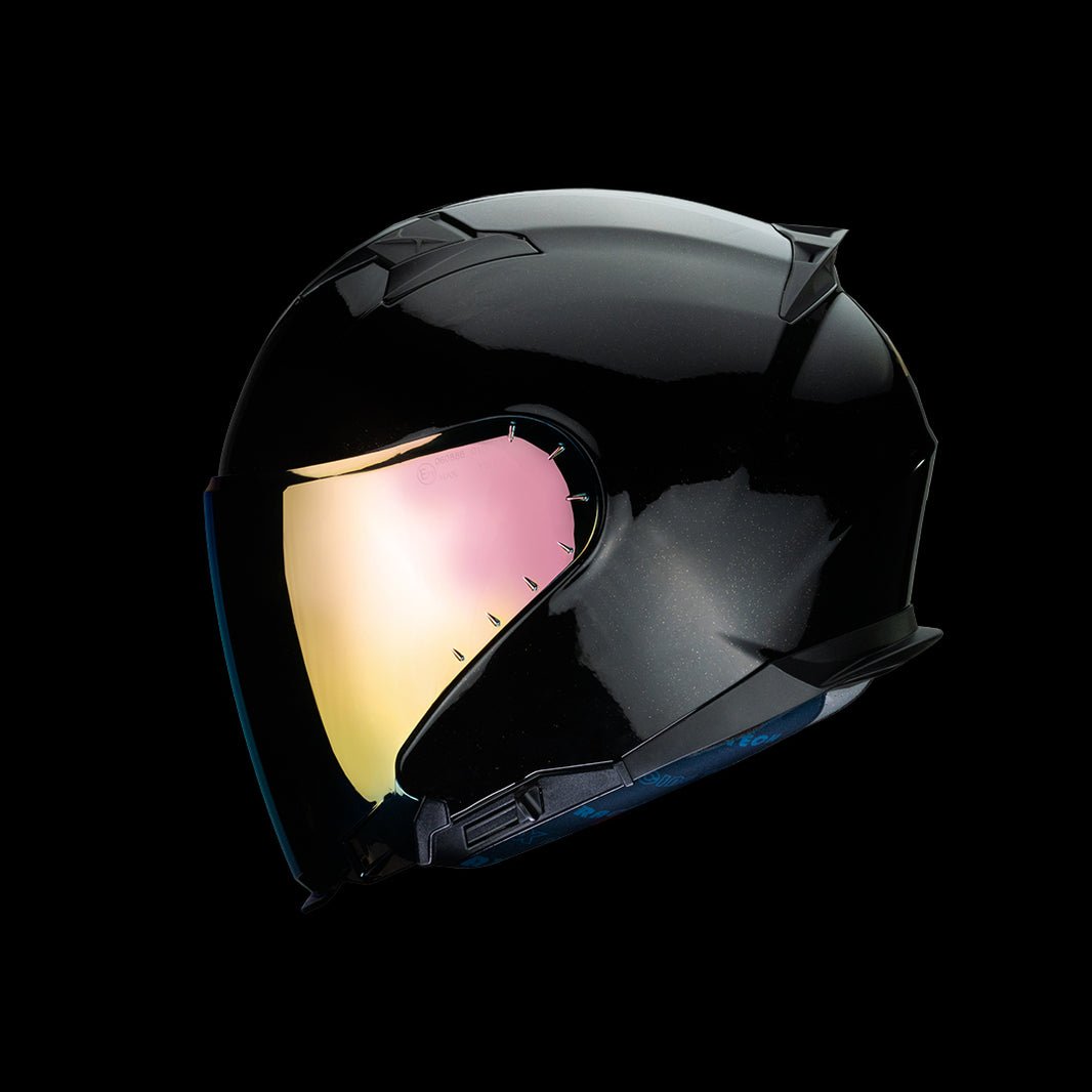 EMERALD BLACK SPARKLE HELMET | Glossy Finish