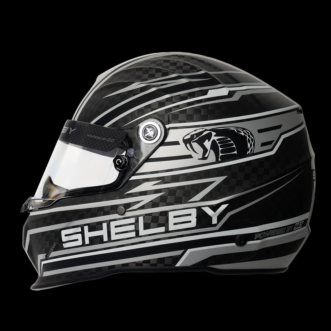 SHELBY RACING HELMETS MATTE FINISH | SUPER SNAKE SILVER