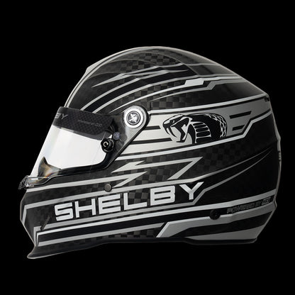 SHELBY RACING HELMETS MATTE FINISH | SUPER SNAKE SILVER