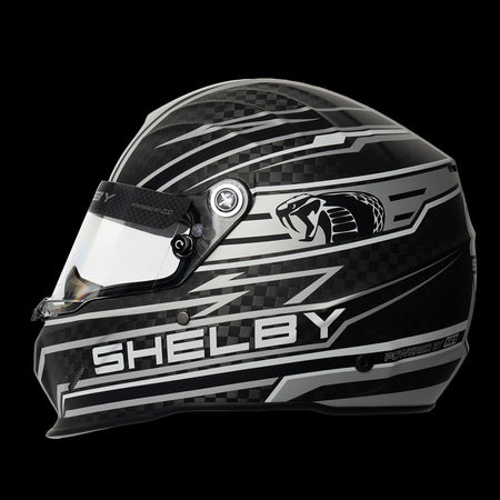 SHELBY RACING HELMETS MATTE FINISH | SUPER SNAKE SILVER