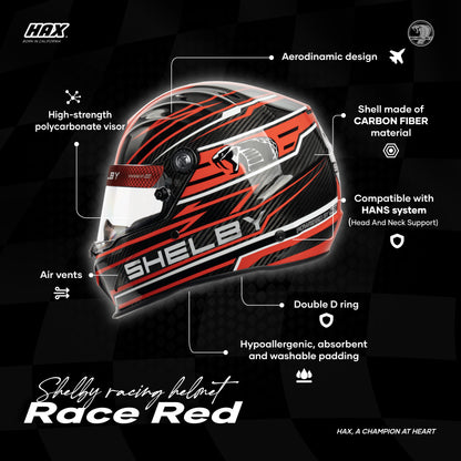 SHELBY RACING HELMETS | RED