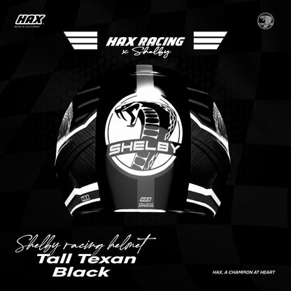 SHELBY RACING HELMETS | TALL TEXAN BLACK