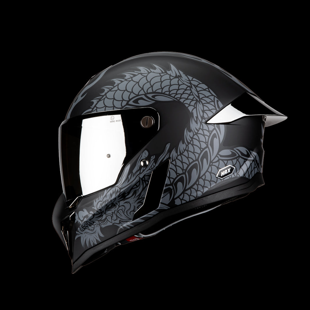 BLACK PEARL BANDIT SILVER HELMET | Matte Finish
