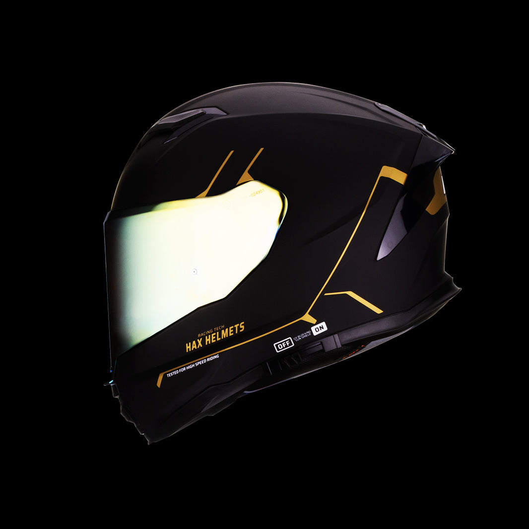 FORCE BLACK & GOLD HELMET | Matte Finish
