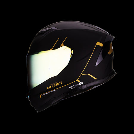 FORCE BLACK & GOLD HELMET | Matte Finish